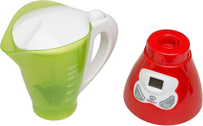 Junior Smoothie Maker Juicer Set - Electric Toy Mixer Juice Blender with Plastic Play Food, Kitchen Toys for Kids, Lights and Sounds for Imaginative Play