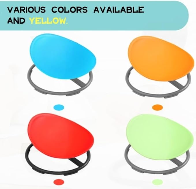 BABAMU Spinning Chair for Kids Autism Sensory Products Sit and Spin Autism Toys Sensory Chair ADHD Chair Swivel Chair Training Body Coordination (Yellow)