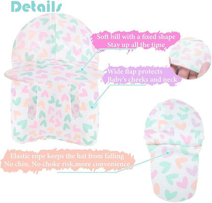 Gifts Treat Kids Legionnaires Hat, UPF 50+ Sun Protection Swim Cap Flap Hat for Kids, Quick Drying Sun Hat for Beach Seaside