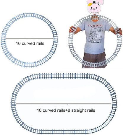 City Train Tracks Non-Powered City Railroad 24pcs Compatible Major Brands Building Block Toy Gifts