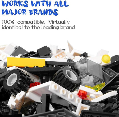 825pc Military Aircraft Carrier Fleet Construction Toy - 8-in-1 Naval Battleship Models with Navy Vehicles, Jets & More - Compatible with Lego Bricks - Storage Case Included