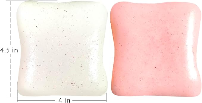 Bread Butter Squishy,Slow Rising Squishy，Stress Balls，Stress Relief & Fidget for ADHD，Party Favor Gift (Pink and White)