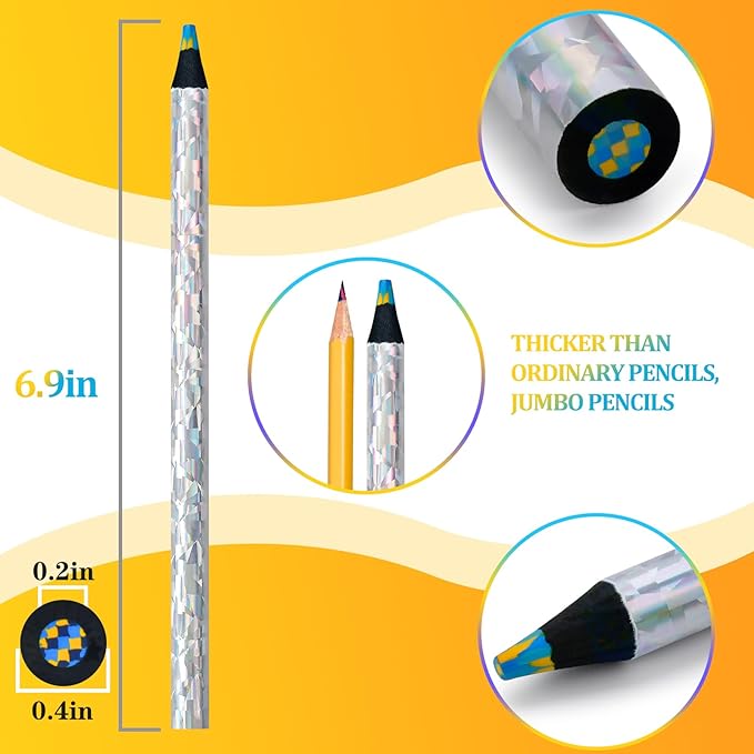 FilmHOO Art Supplies for Kids Classroom,12 Rainbow Colored Pencils With Cute Pencil Cap,sharpener,Arts And Crafts 4-12 Year Old Party Favors,Girl Gifts Trendy Stuff