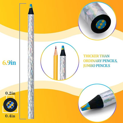 FilmHOO Art Supplies for Kids Classroom,12 Rainbow Colored Pencils With Cute Pencil Cap,sharpener,Arts And Crafts 4-12 Year Old Party Favors,Girl Gifts Trendy Stuff