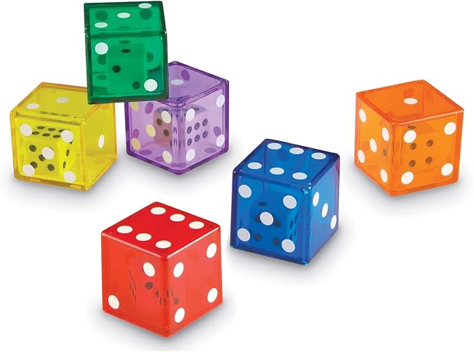 Learning Resources Jumbo Dice in Dice, Dice, Jumbo Dice, Math Dice, Ages 3+, Set of 12