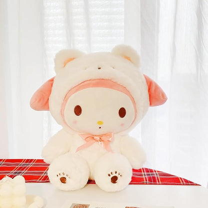 Cartoon Kawaii White Bear Cross-Dressing Series Plush,Soft Plush Doll Cute Soft Toys, Plush Pillow Stuffed Animals Toy Birthday Gifts for Girls Kids (B)