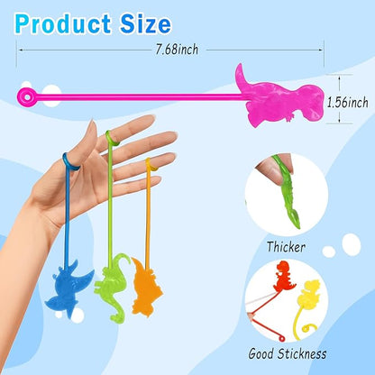Dinosaur Sticky Hands Bulk 36 PCS Dinosaur Party Favors for Kids Stretchy Dino Sticky Hand Toy Goodie Bag Stuffers Fillers Treasure Box Toys for Classroom Prizes Carnival Birthday Party Supplies Gifts