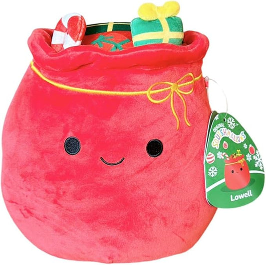 Squishmallows Officially Licensed Kellytoy B Christmas 2024 Squad Plush -Squishy Stuffed Animal Toy - Gift for Kids, Girls & Boys 8 Inch (Lowell Gift Bag)