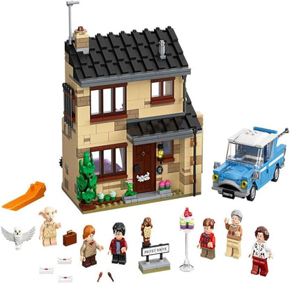 LEGO Harry Potter 4 Privet Drive 75968 House and Ford Anglia Flying Car Toy, Wizarding World Gifts for Kids, Girls & Boys with Harry Potter, Ron Weasley, Dursley Family, and Dobby Minifigures