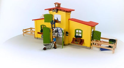 Schleich Farm World Animal Farm Playset with Figurine and Accessories - 92pc Kids Animal Farm Playset with Cow, Horse, Pig, Bull, and Accessories for Boys and Girls, Gift for Kids Age 3+, Yellow