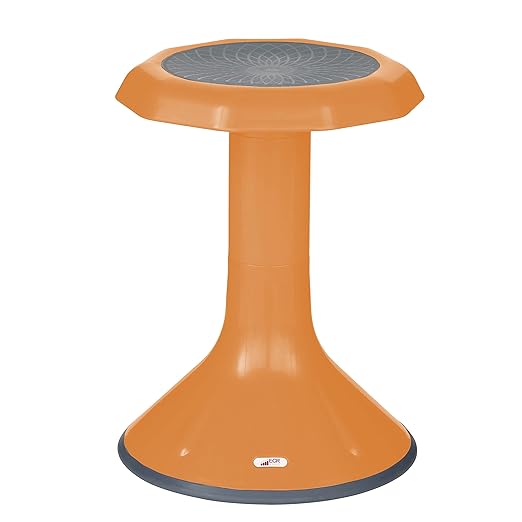 ECR4Kids ACE Active Core Engagement Wobble Stool, 18-Inch Seat Height, Flexible Seating, Orange