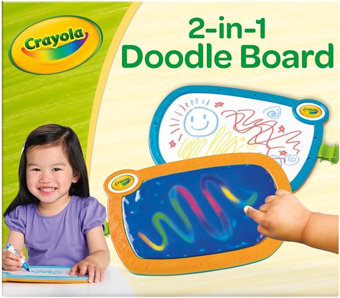 Crayola 2-in-1 Doodle Board, Toddler Drawing Board, Kids Drawing Tablet, Travel Activity, Toddler Learning Toy, Gift for Toddlers, 3+