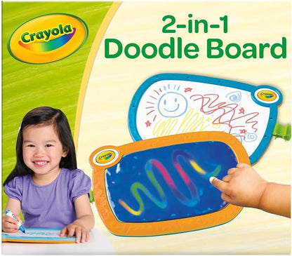 Crayola 2-in-1 Doodle Board, Toddler Drawing Board, Kids Drawing Tablet, Travel Activity, Toddler Learning Toy, Gift for Toddlers, 3+