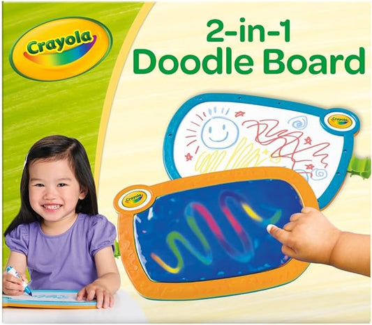 Crayola 2-in-1 Doodle Board, Toddler Drawing Board, Kids Drawing Tablet, Travel Activity, Toddler Learning Toy, Gift for Toddlers, 3+
