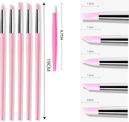 Polymer Clay Tools, Dotting Tools, Nail Art, Air Dry Clay, Sculpting Painting Embossing Scoring Modeling, Ball Stylus Pen, Rock, Silicone, Langqun