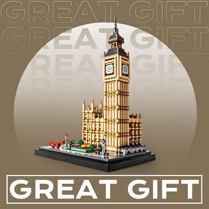 NeoLeo Real Big Ben Micro Building Blocks Set (3900+PCS) - World Famous Architectural Model Toys Gifts for Kid and Adult