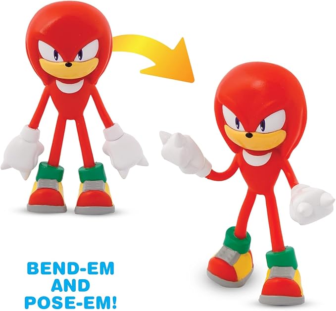TCG Toys Bend-EMS - Sonic The Hedgehog - The Original Bendable, posable Actions Figures from The 90's are Back! Great Birthday Gifts for Kids, Boys, and Girls