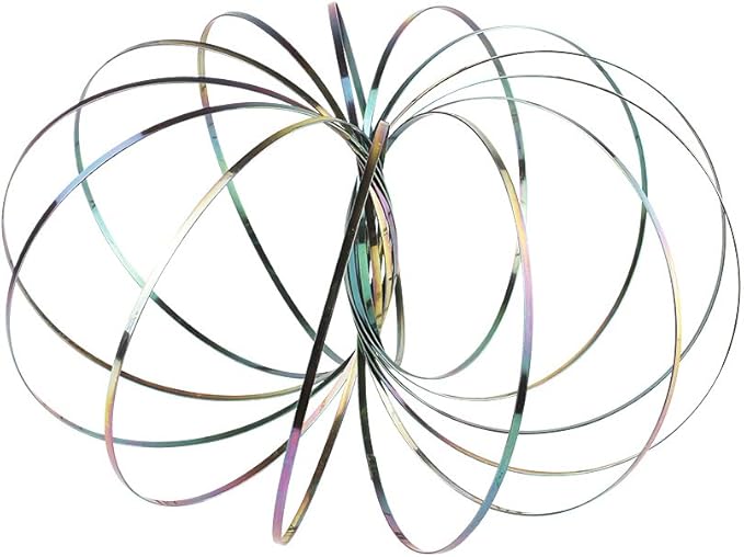 Flow Ring Kinetic 3D Spring Toy DE Kinetic Educational Magic Spring Toy for Kids and Adults Creative Gift(Color)