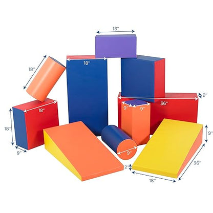 Children's Factory Soft Shapes Set, Primary, CF362-545, Large Foam Blocks, Toddler Playroom, Preschool or Daycare Indoor Playground Building Activity