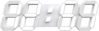 EDUP HOME 15" 3D LED Digital Wall Clock, Large Decor Wall Clock, 12/24H, Time/Date/Temperature Display, Adjust Brightness, Easy Read Time,for Office/Living Room/Meeting Room/Kitchen