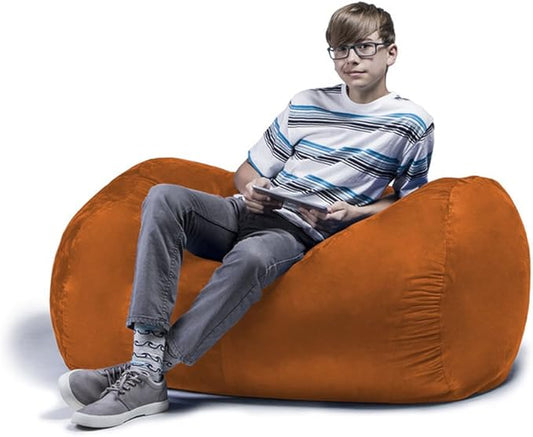 Jaxx Sofa Saxx Bean Bag Lounger, 4-Feet, 4', Mandarin