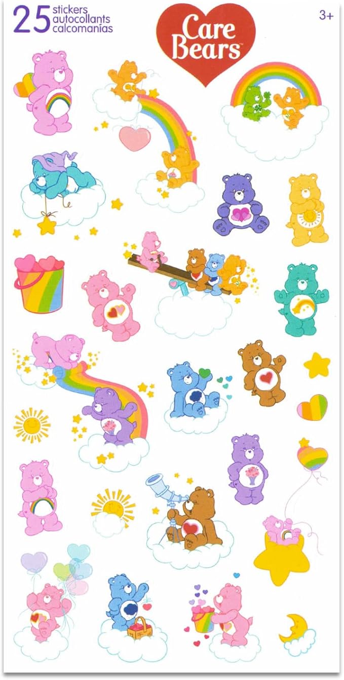 Care Bears Stampers Arts and Crafts Set - Care Bears Activity Bundle with Notepad, Stamps, Stickers, More | Care Bears Stationery Kit for Girls