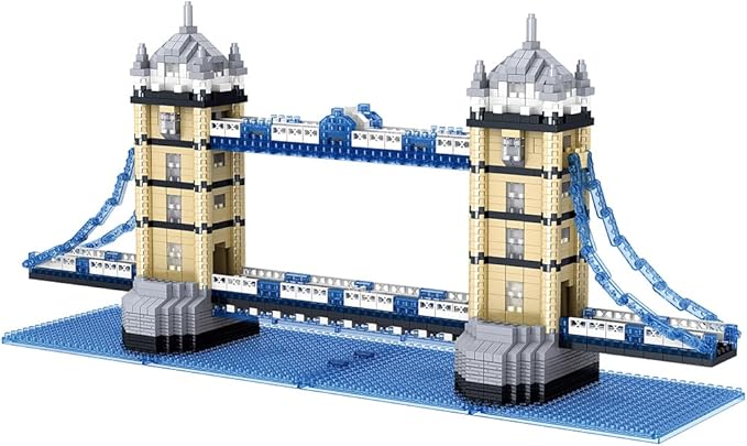 London Tower Bridge Building Blocks Set (1936Pcs) Famous World Architecture Educational Toys Micro Bricks for Kids Adults