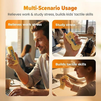 Slow Rebound Cute Butter Squeeze Stress Balls，Slow Rising Squishy，Stress Balls，Upgrade Stress Relief Fidget Toys Wet Slow Rebound Stress Relief Toy（Trumpet，1PC）