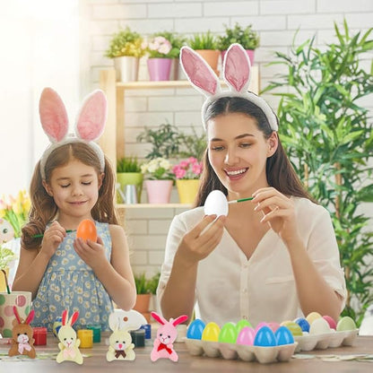 HANSGO Wooden Eggs, 6PCS Easter Egg Toys Wooden Play Food Pretend Play Food Sets for Kids Early Development, Learning, Birthday Gifts