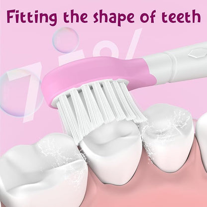 Kids Toothbrush Heads for Sonicare: Sonic Electric Replacement Brush Compatible with Phillips 6032/94 6321 6340 6042 6320 Mini Compact Head for Child 3-7, Pink Girl Green Boy 4 Pack