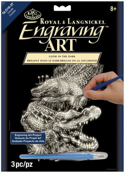 Royal and Langnickel Glow in Dark Engraving Art, Crocodile