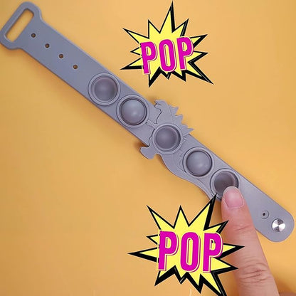 fidgets for Classroom, 2pcs Quiet Silent pop Wristband Watch, Autism Sensory Products, Stress Toys, Silent ADHD Toys for Adults Kids Toddlers