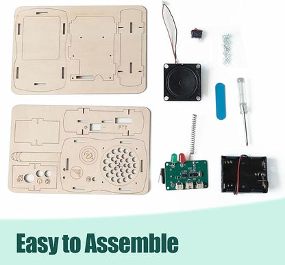 STEM Toys for Age 6-8-13 Crafts Kits Building Your Own Walkie Talkies for Kids Easter Basket Stuffers Gifts for 6 7 8 9 10 11 12 13 14+ Years Old Boys Girls Teens Engineering DIY Electronics