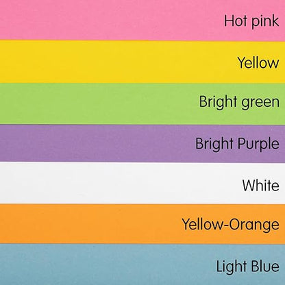 Colorations Construction Paper for Kids - 7 Bright Colors - 600 Bulk Sheets of 9"X12" - Assorted Pack of Heavy-Duty Craft Paper, Bulk School Supplies
