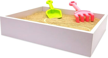 ArtCreativity Wood Sand Painting Light Box for Kids, Table LED Sandbox with 3 Light Up Modes and Sand Toys, Art Sand Animation, Relaxing Sensory Play, Exploration, Motor Skills & Learning