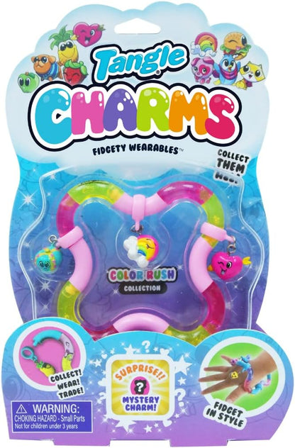 Tangle Charms - Tangle Fidget Friendship Bracelets (Color Rush) - - Charm Bracelets - Mystery Charm - Tangle Fidgets for Kids - Cute Tangle Fidgets
