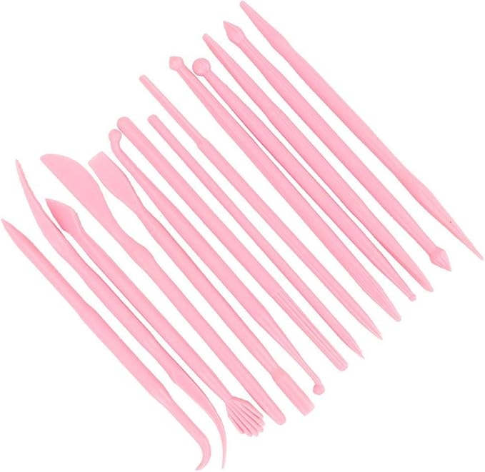 Carving Pottery Tool, 14Pcs Clay Sculpting Tool, Grils Clay Fondant Cake for Soft Clay Home()