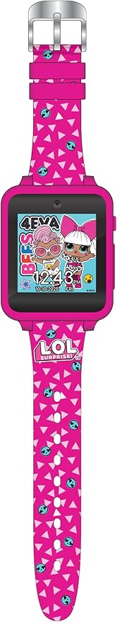 LOL Surprise Touchscreen Exclusive Pink Smartwatch for Kids – Engaging Educational Games, Step Counter, Camera, Alarm & More – Fun & Interactive Timepiece (LOL4264AZ)