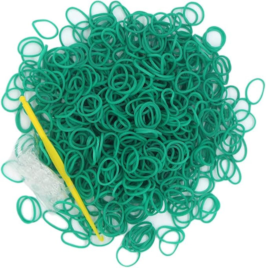 3000PCS Loom Rubber Bands Kit with 75 Clips,5 Hooks, Premium Bracelet Making Kit for Kids Weaving DIY Crafting Gift(Dark Green)