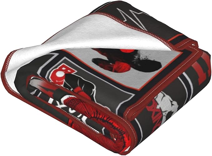 Boxing Throw Blanket Sports Theme Boxing Blanket Gifts for Boys Adult Men Boxing Gloves Pattern Bed Blanket Sports Games Room Decor Fighting Competition Pugilism Flannel Blanket for Couch 60"X80"
