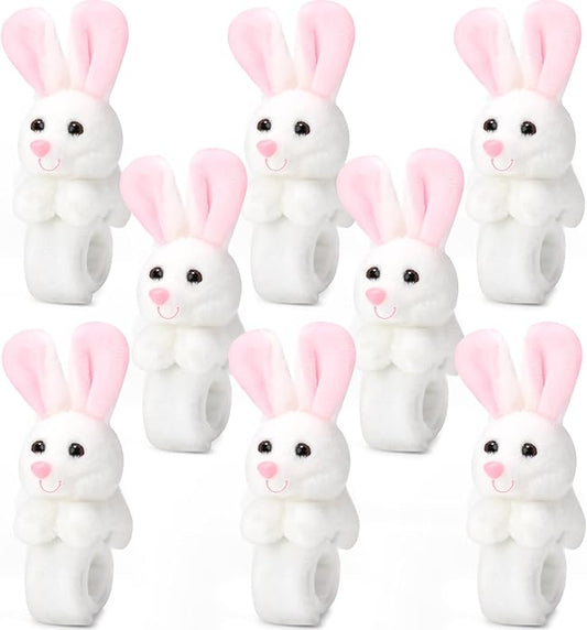 Lenwen 8 Pcs Stuffed Animal Slap Bracelets for Kids Plush Animals Slap Bracelets Bulk Cute Tiger Giraffe Turtle Koala Bracelets Wrist Animals for Girls Boys Valentine's Day Party