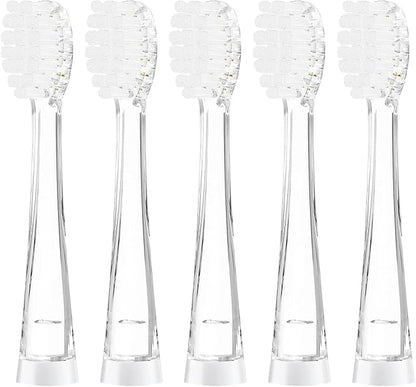 TEETECK 5 Pack Kids Toothbrush Replacement Heads Compatible with SEAGO- 513/977/EK6,Compatible with Brush-Baby WildOnes/KIDZSONIC（Not BabySonic Series）,Compatible with Dada-Tech-BB1/977/K6