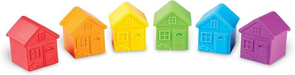 Learning Resources All About Me Sorting Houses,12 Pieces, Ages 3+, Fine Motor & Sorting Skills, Montessori Toys, Special Education Actives, Imaginative Play