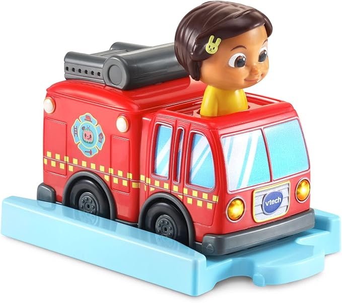 VTech CoCoMelon Go! Go! Smart Wheels Nina’s Fire Truck and Track
