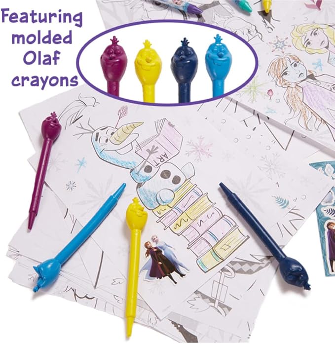 Innovative Designs Disney Frozen 2 Kids Deluxe Activity Set with Carrying Tin, Coloring Sheets, Tattoos, Stickers, & Art Supplies