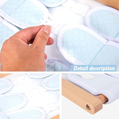 Montessori Wooden Toys for Dressing Learning Board Learning Basic Dressing Skills - Buttons, Snaps, Zippers, Belt Buckles & Velcro Toys for Toddlers 1 2 3 4 Year Old Sensory Toy Gifts(Buckle Clothing)