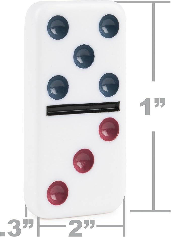 Spin Master Games, Mexican Train Dominoes Set in Aluminum Carry Case, Includes Colorful Trains for Fun-Filled Family Game Night, for Kids & Family, 2-8 Players, for Ages 8 & Up