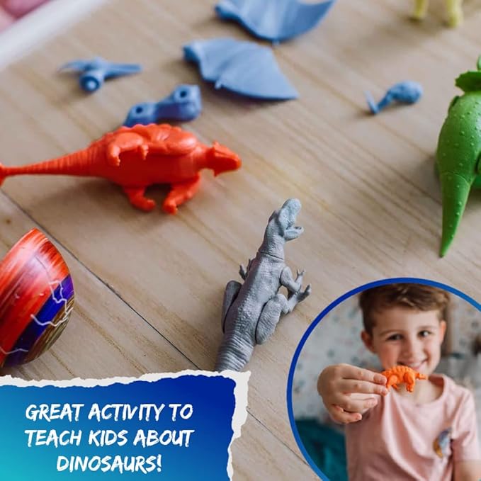 The Eggmazing Egg Decorator The DinoMazing Dinosaur Egg and Year-Round Egg Decorator Kit - Egg Decorating Spinner Arts and Crafts Activity - Includes Mystery Dino Eggs with Non-Toxic Slime and Markers