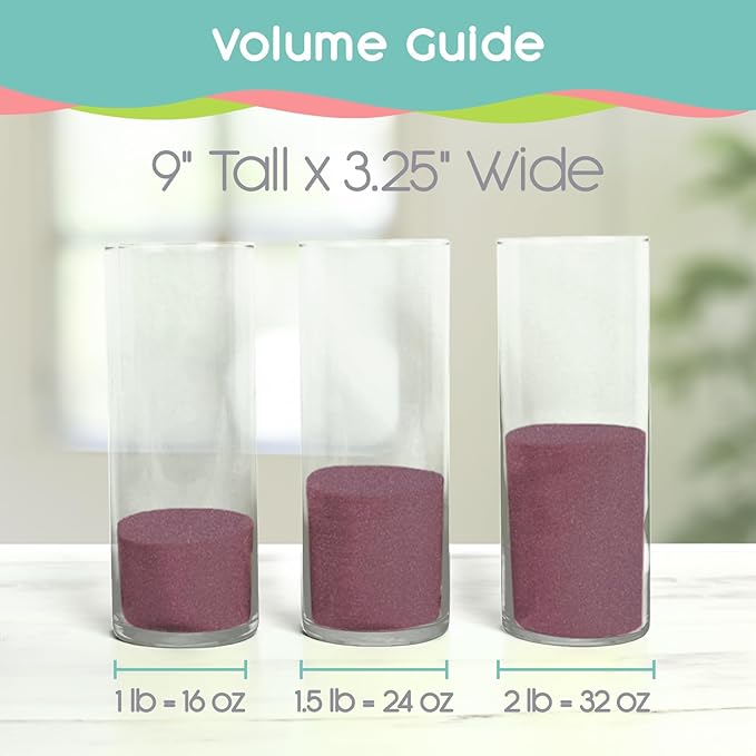 Sandsational Sparkle Quartz Unity Sand -1.5 LB (22 oz), Mauve Colored Sand for Weddings, Vase Filler, Home Decor, Craft Sand, Aquarium Sand, and More