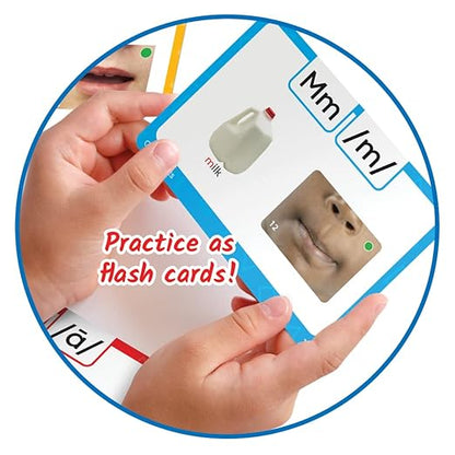 hand2mind 3D Sound and Phonics Cards, Phonemic Awareness, Phonics Flash Cards, Letter Sounds for Kindergarten, Speech Therapy Toys, ESL Teaching Materials, Science of Reading Manipulatives